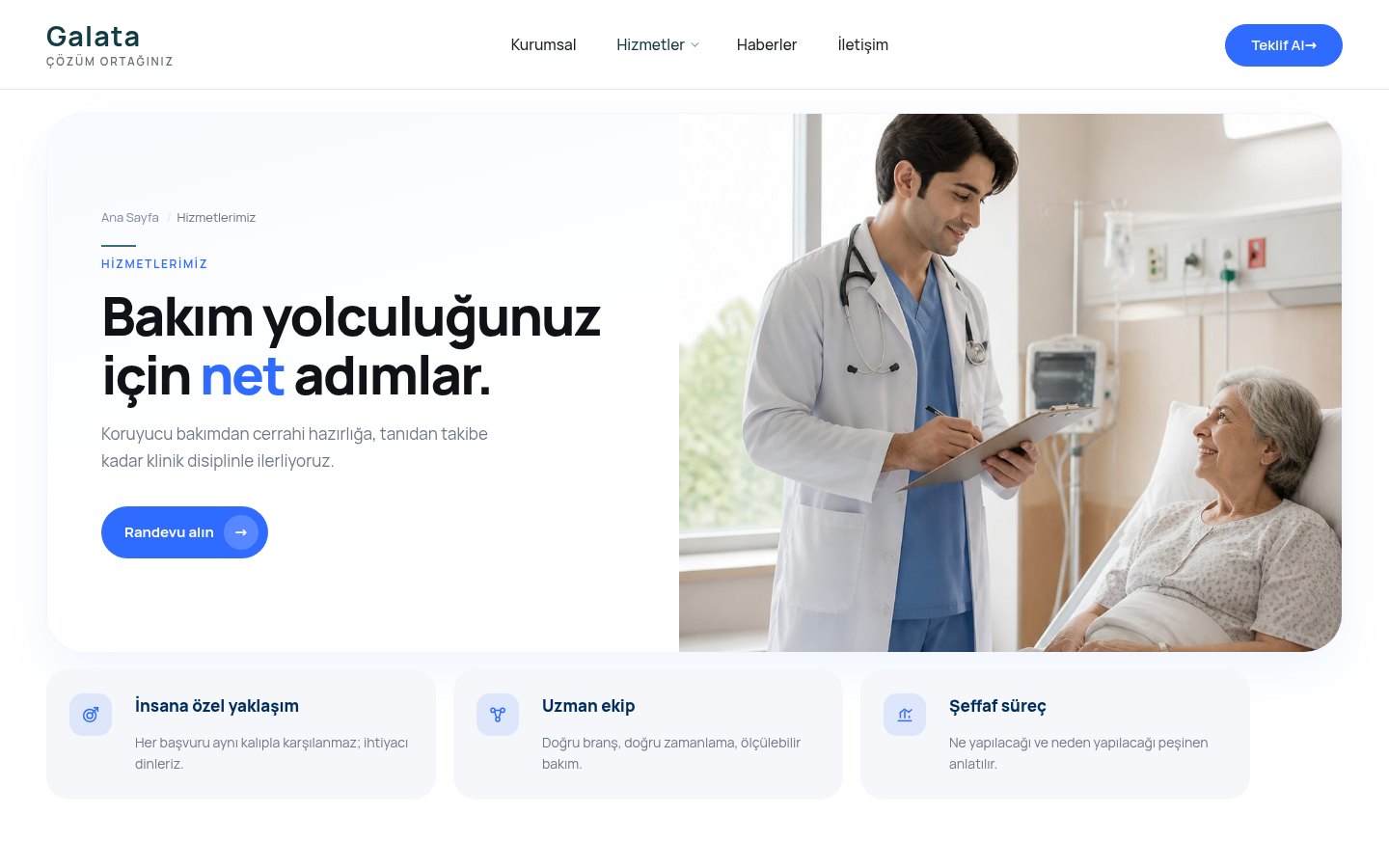 Galata - Hizmetler