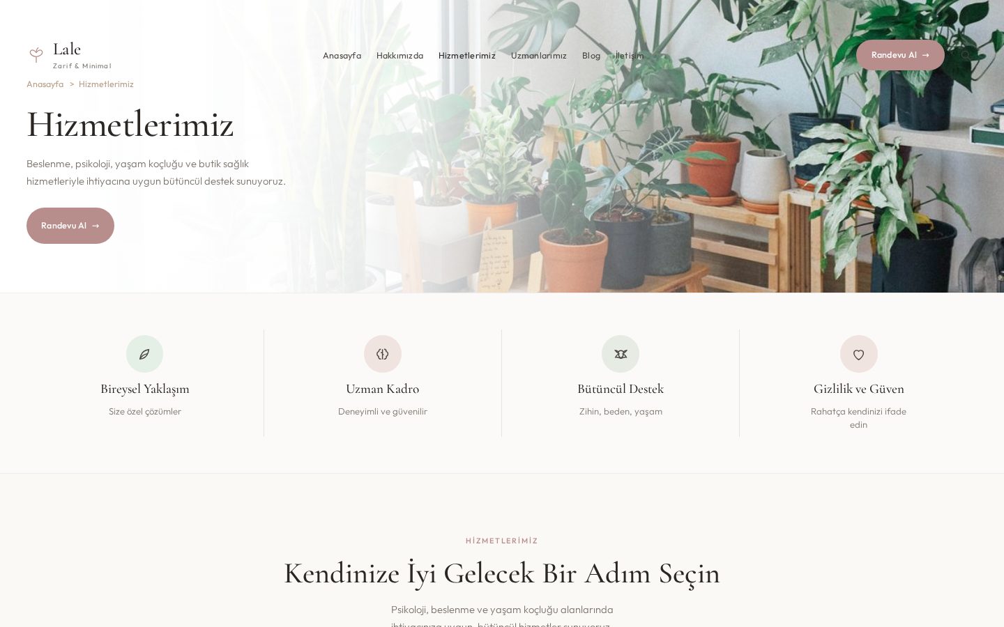 Lale - Hizmetler